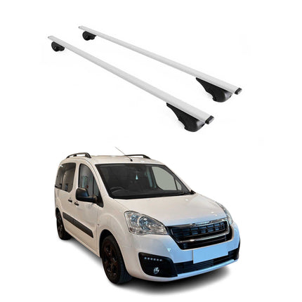 Dachträger Grundtäger für Peugeot Partner mk3 2018-2026 75kg Metall Silber 2 tlg