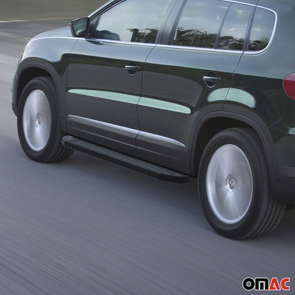 Trittbretter Seitenschweller für VW Tiguan 2007-2016 Alu Schwarz ABE