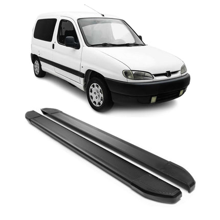 Alu Seitenschweller Trittbretter für Peugeot Partner 1996-08 Pulverbeschichtung