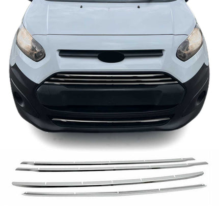 Kühlergrill Leisten Grillleisten für Ford Connect 2014-2019 Edelstahl Chrom 4x