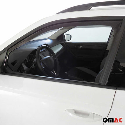 Windabweiser Regenabweiser für Skoda Fabia 2014-2020 Dunkel Acryl 2tlg