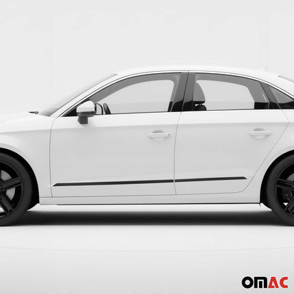 Seitentürleiste Türleisten Türschutzleiste für Audi A3 2012-2024 Alu Schwarz 4x