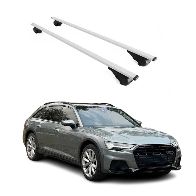 Dachträger Grundtäger für Audi A6 C8 Allroad 2019-2025 75kg Metall Silber 2 tlg