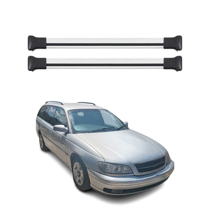 Dachträger Grundtäger für Opel Omega B Kombi 1994-1999 Pre-FL 75kg Alu Silber 2x