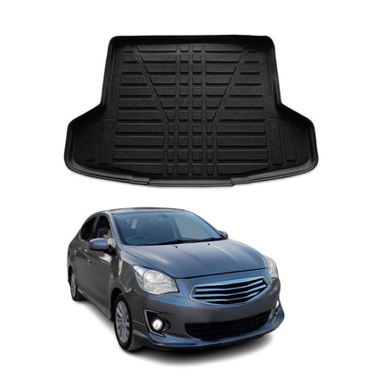Kofferraumwanne Laderaumwanne für Mitsubishi Mirage 2013-2026 Stufenheck Gummi