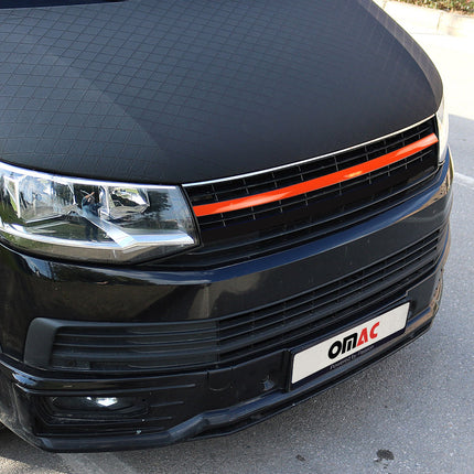 Kühlergrill Leiste Grillleisten für VW T6 Transporter 2015-2019 Edelstahl Orange