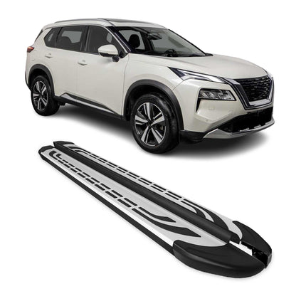 Trittbretter Seitenschweller Seitenbretter für Nissan X-Trail 2022-2026 Alu 2tlg