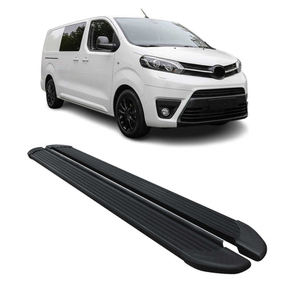 Trittbretter Seitenschweller für Toyota Proace 2016-2026 L2 L3 Langer Schwarz