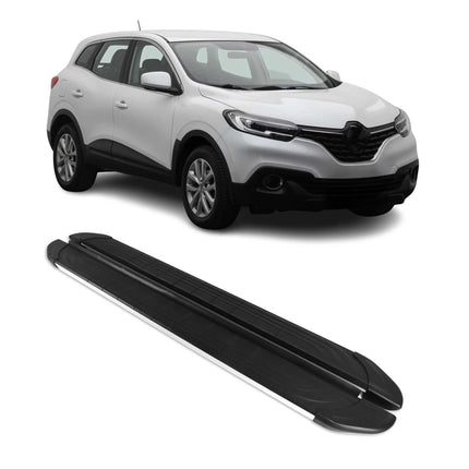 Trittbretter Seitenschweller für Renault Kadjar 2015-2022 Aluminium Schwarz Grau