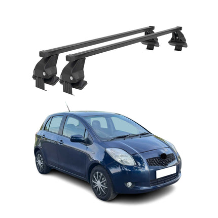 Menabo Dachträger Grundtäger für Toyota Yaris 2005-2011 50kg Stahl Schwarz 2 tlg