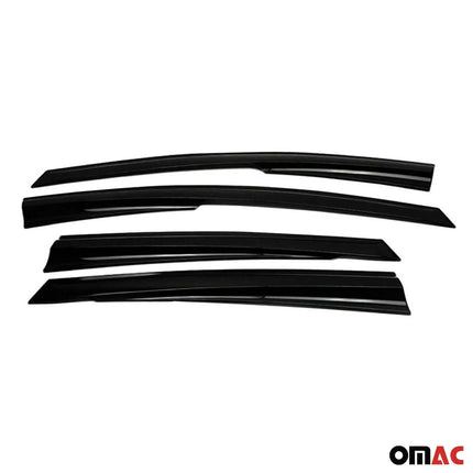 4x Windabweiser Regenabweiser für Ford Focus 2010-2018 Schrägheck Limo Dunkel
