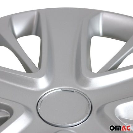 4x Radkappen Radzierblenden Radblenden für Auto 15" Zoll Radkappensatz Silber