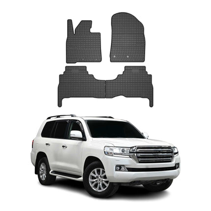 OMAC Gummi Fußmatten für Toyota Land Cruiser 200 2015-2026 Automatten Schwarz 4x