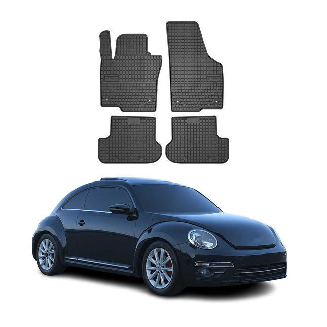 OMAC Gummi Fußmatten für VW Beetle 2011-2019 Automatten Gummi Schwarz 4tlg