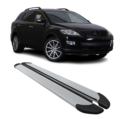 Seitenschweller Trittbretter Schweller für Mazda CX-9 2010-2019 Aluminium Silber