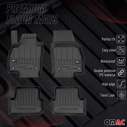 OMAC Gummi Fußmatten für Seat Ibiza 2017-2026 Premium TPE Automatten Schwarz 4x