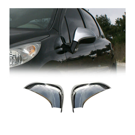 Spiegelkappen Spiegelabdeckung für Peugeot 207 2006-2012 Edelstahl Chrom 2tlg