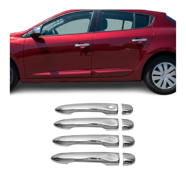Türgriffkappen Blenden für Renault Latitude Grand Scenic Chrom Edelstahl 4x 1L