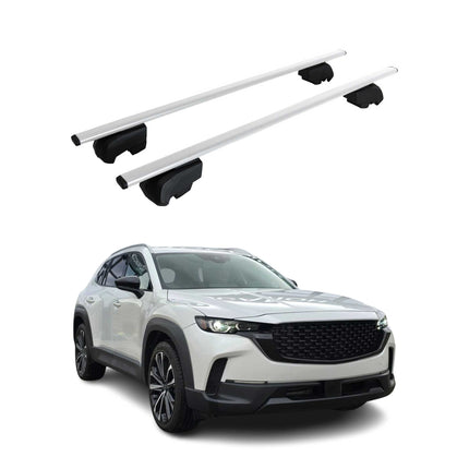 Dachträger Grundtäger für Mazda CX-50 2023-2026 75kg Metall Silber 2 tlg