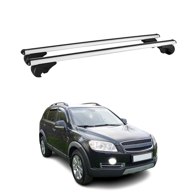 Dachträger Grundtäger für Chevrolet Captiva 2006-2016 75kg Alu Silber 2 tlg
