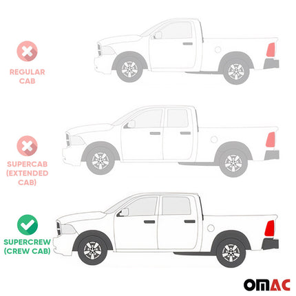 OMAC Gummi Fußmatten für Ford Ranger 2015-2022 DoubleCab Schwarz 4tlg