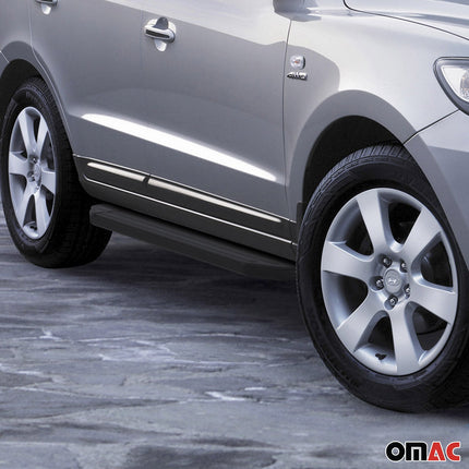 Trittbretter Seitenschweller für Hyundai Santa Fe 2006-2012 Alu Schwarz ABE