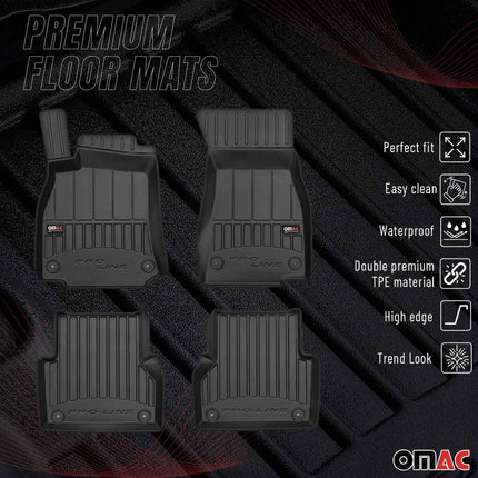 OMAC Gummi Fußmatten für Audi A6 Limo Avant Allroad C8 2018-2025 TPE Automatten