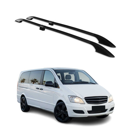 Dachreling für Mercedes Viano W639 2003-2014 L2 Aluminium Schwarz Radstand