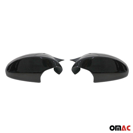 Spiegelkappen Spiegelabdeckung für BMW 3er E90 2005-2008 ABS Schwarz Glanz 2tlg