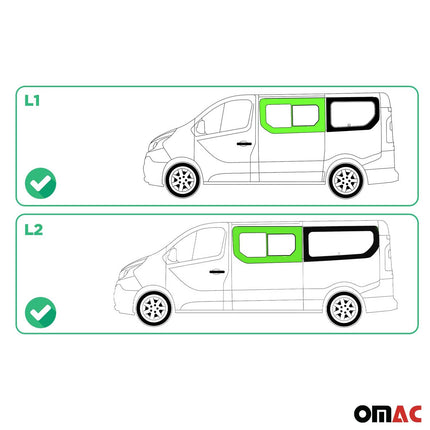Seitenfenster Schiebefenster für Fiat Talento 2016-2020 Links Auto L1 L2 Schwarz