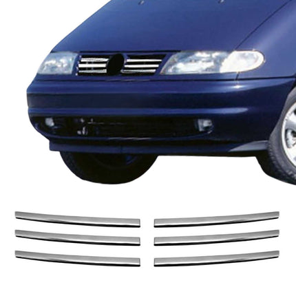 Kühlergrill Leisten Grillleisten für VW Sharan 1995-2000 Edelstahl Chrom 6tlg