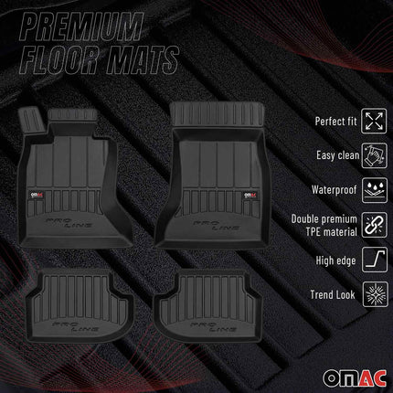 OMAC Gummi Fußmatten für BMW 5er F10 F11 xDrive 2013-2017 Premium TPE 4tlg