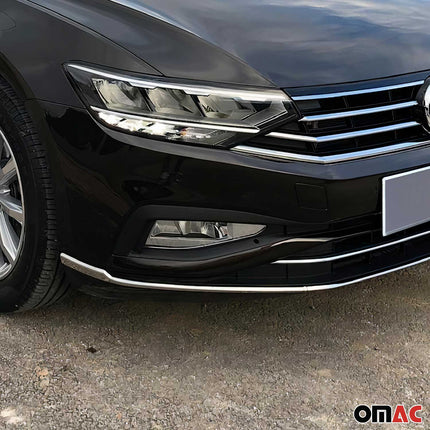 Grillleisten Stoßstangen für VW Passat B8 2019-2023 Edelstahl Chrom 3tlg