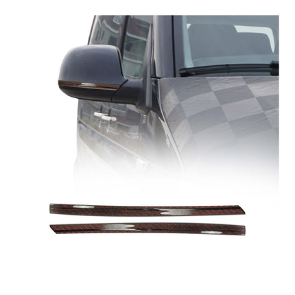 Spiegelkappen Leiste für VW Multivan T5 2010-15 Echt Carbon Rot Schwarz 2x