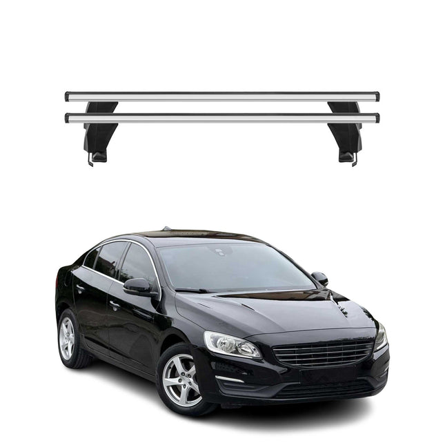 Menabo Dachträger Grundtäger für Volvo S60 2010-2018 50kg Aluminium Silber 2 tlg