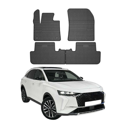 OMAC Gummi Fußmatten für DS7 Crossback / DS 7 2017-2026 Automatten Schwarz 4tlg