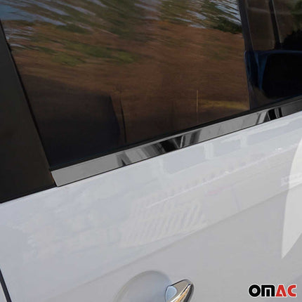 Fensterleisten Zierleisten für VW Caddy 2015-2020 Edelstahl Dunkel 2tlg