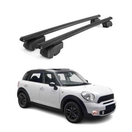 Dachträger Grundtäger für Mini Countryman R60 2010-2016 75kg Alu Schwarz 2tlg