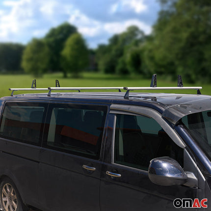3x Dachträger + Leiterhalter Set für VW T7 Multivan 2021-2026 Silber