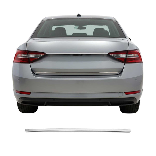 Kofferraumleiste Heckleiste für Skoda Superb Limo 2015-2024 Edelstahl Chrom