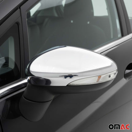 Spiegelkappen Spiegelabdeckung für Ford Fiesta / B-Max 2008-2017 Chrom ABS Grau