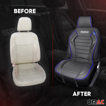 SPARCO Sitzkissen Sitzauflage Sitzschoner Universal Schwarz Blau Auto-Sitzschutz