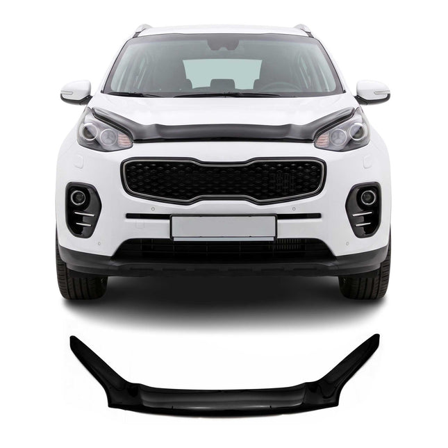 Motorhaube Deflektor Steinschlagschutz für KIA Sportage 2016-2021 Schwarz Acryl