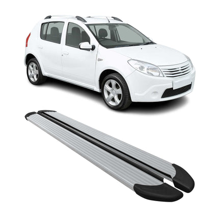 Seitenschweller Trittbretter Schweller für Dacia Sandero Stepway 2007-2012 Alu