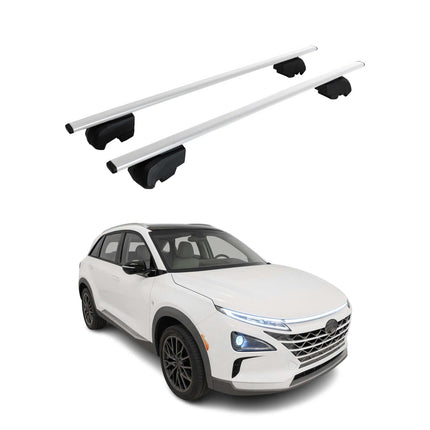 Dachträger Grundtäger für Hyundai Nexo 2019-2026 75kg Metall Silber 2 tlg