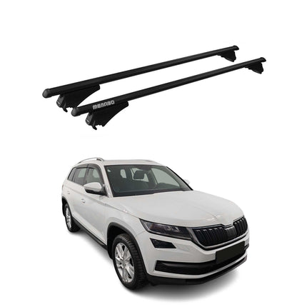 Menabo Grundträger Dachträger für Skoda Kodiaq 2016-2024 ABE Alu Schwarz 2x