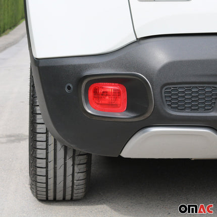 Reflektor Blenden Reflektorleiste für Jeep Renegade 2015-2024 Gebürstet Dunkel
