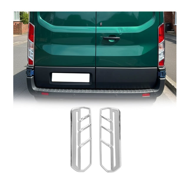 Rückleuchten Heckleuchte Rücklicht Rahmen für Ford Transit 2015-2026 Chrom 2x