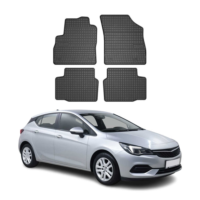 OMAC Gummi Fußmatten für Opel Astra K 2015-2021 Automatten Gummi Schwarz 4tlg