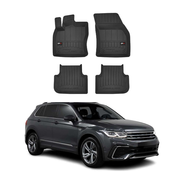 OMAC Gummi Fußmatten für VW Tiguan 2016-2024 Premium TPE 3D Automatten 4tlg
